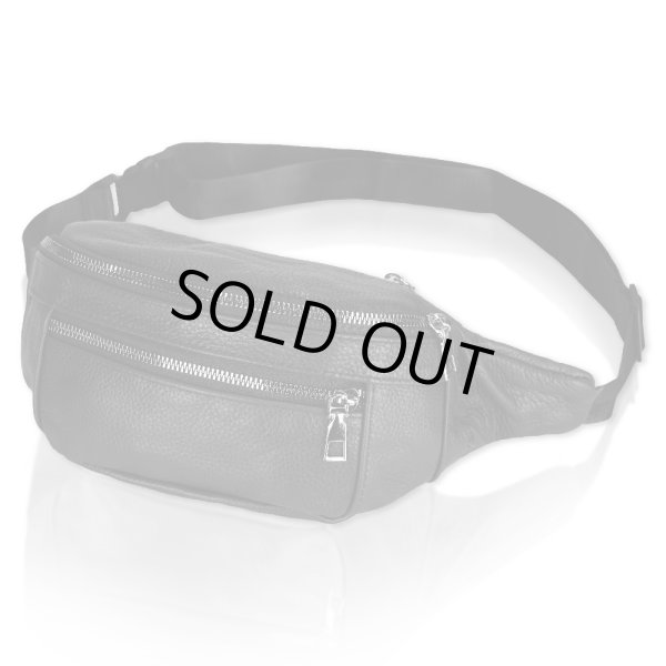 画像3: コスパ最高！　本革（羊革）ウエストポーチ (3)