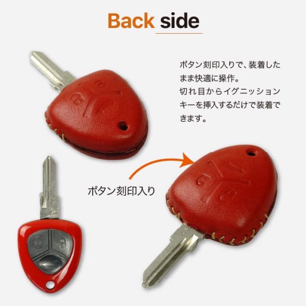 画像10: フェラーリ イグニッションキー専用 348 355 360 456 550 テスタロッサ 512TR 512M 窓付き キーケース 総手縫い仕上げ (10)