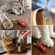 画像4: 猫の手 キーホルダー 肉球 本革 レザー 猫 小物 オリジナル かわいい (4)